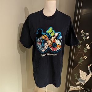 Walt Disney World Shirt 2006 Pluto Mickey Goofy Donald Stitch Metallic Large 99